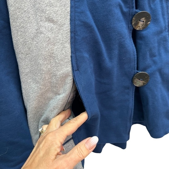 NEON Buddha💙Cotton Hooded Jacket Large Buttons Size M - Picture 10 of 11